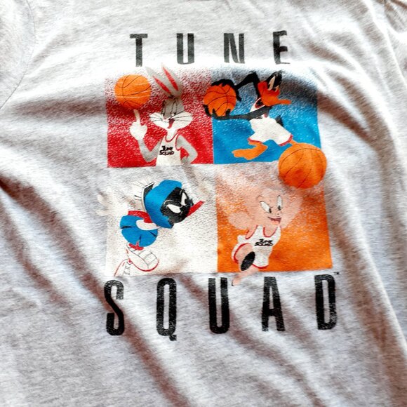 Space Jam New Legacy Boys T-Shirt Looney Tunes Gray Long Sleeve Large - Picture 3 of 12